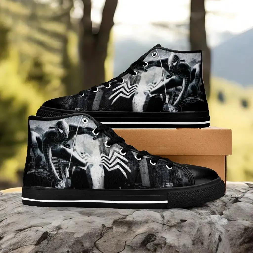 Spider Man Venom Shoes High Top Sneakers for Kids and Adults
