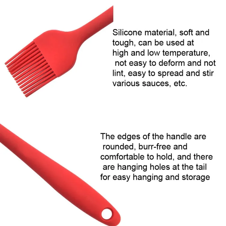Stainless Steel Sauce Oil Pot   Silicone Oil Brush Set Outdoor BBQ Tools