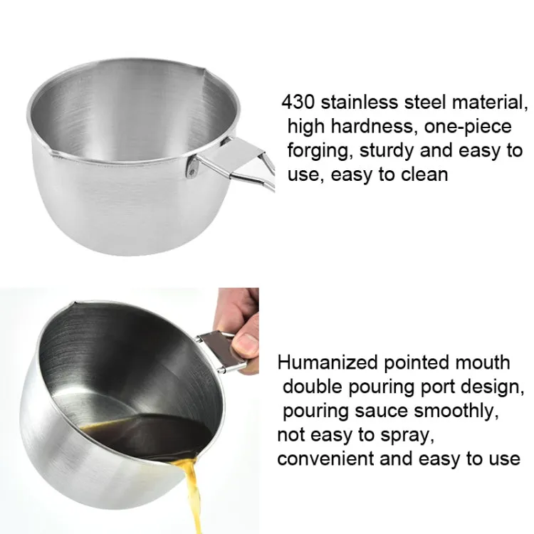 Stainless Steel Sauce Oil Pot   Silicone Oil Brush Set Outdoor BBQ Tools