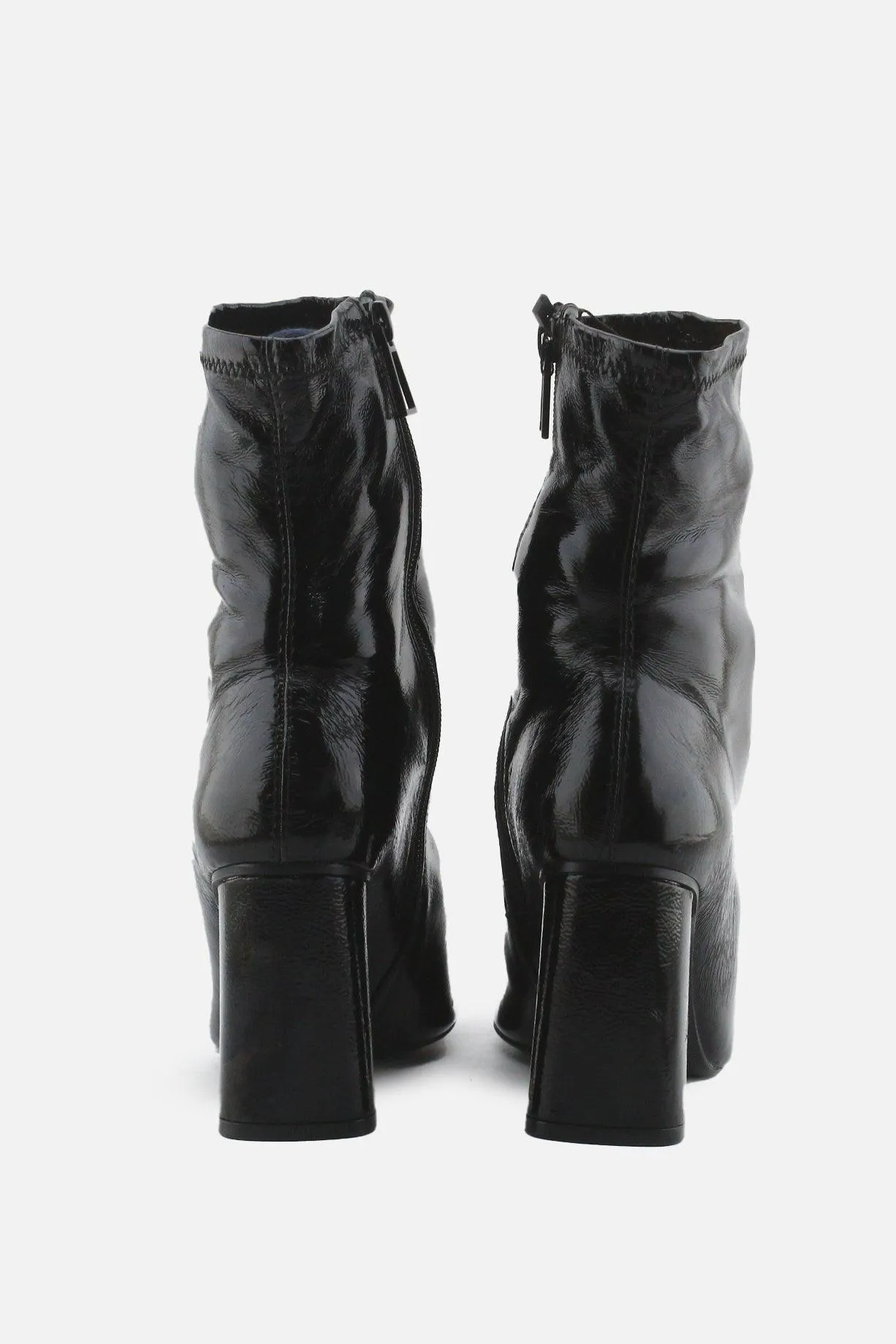 Stradivarius Zipper Block Ankle Boots | 100% Synthetic Leather