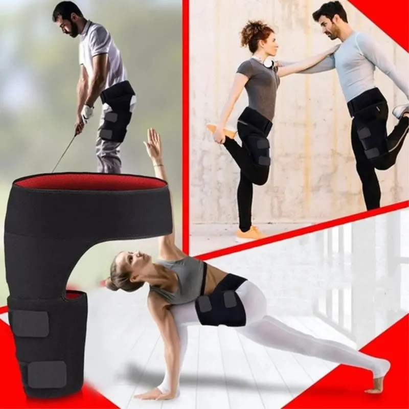 Supportive hip brace for reduction of sciatic nerve pressure