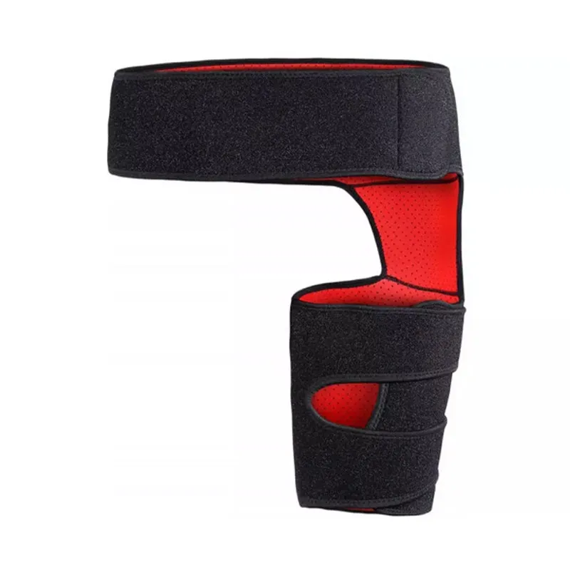 Supportive hip brace for reduction of sciatic nerve pressure