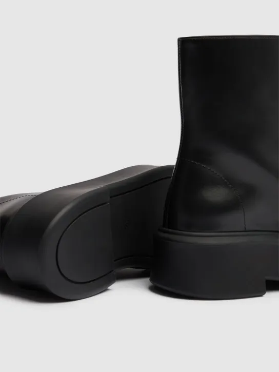 The Row   50mm Zipped leather ankle boots 