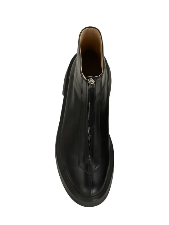 The Row   50mm Zipped leather ankle boots 