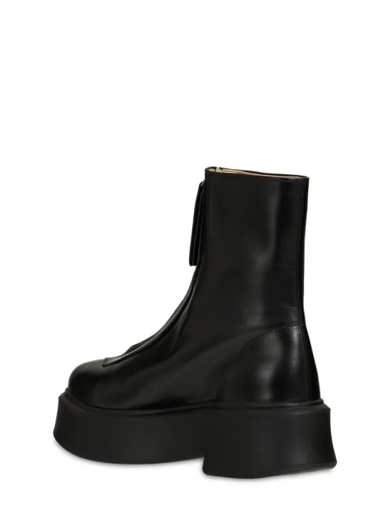 The Row   50mm Zipped leather ankle boots 