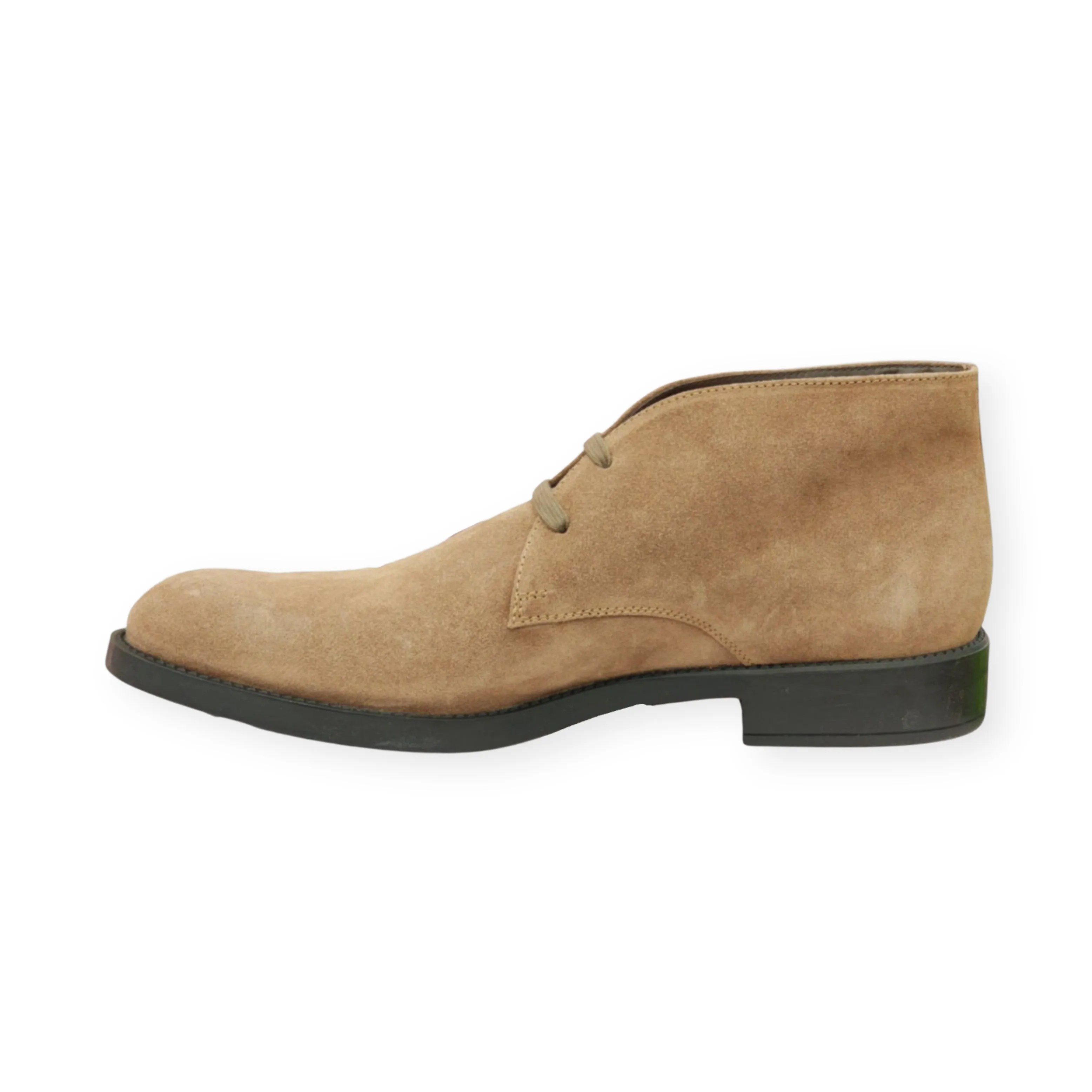Tod's Men's Polacco HG0 Tan Suede Elegant Leather Lining Lace Up Ankle Boots