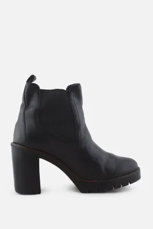 Tommy Hilfiger Stretchable Block Ankle Boots | 100% Authentic Leather