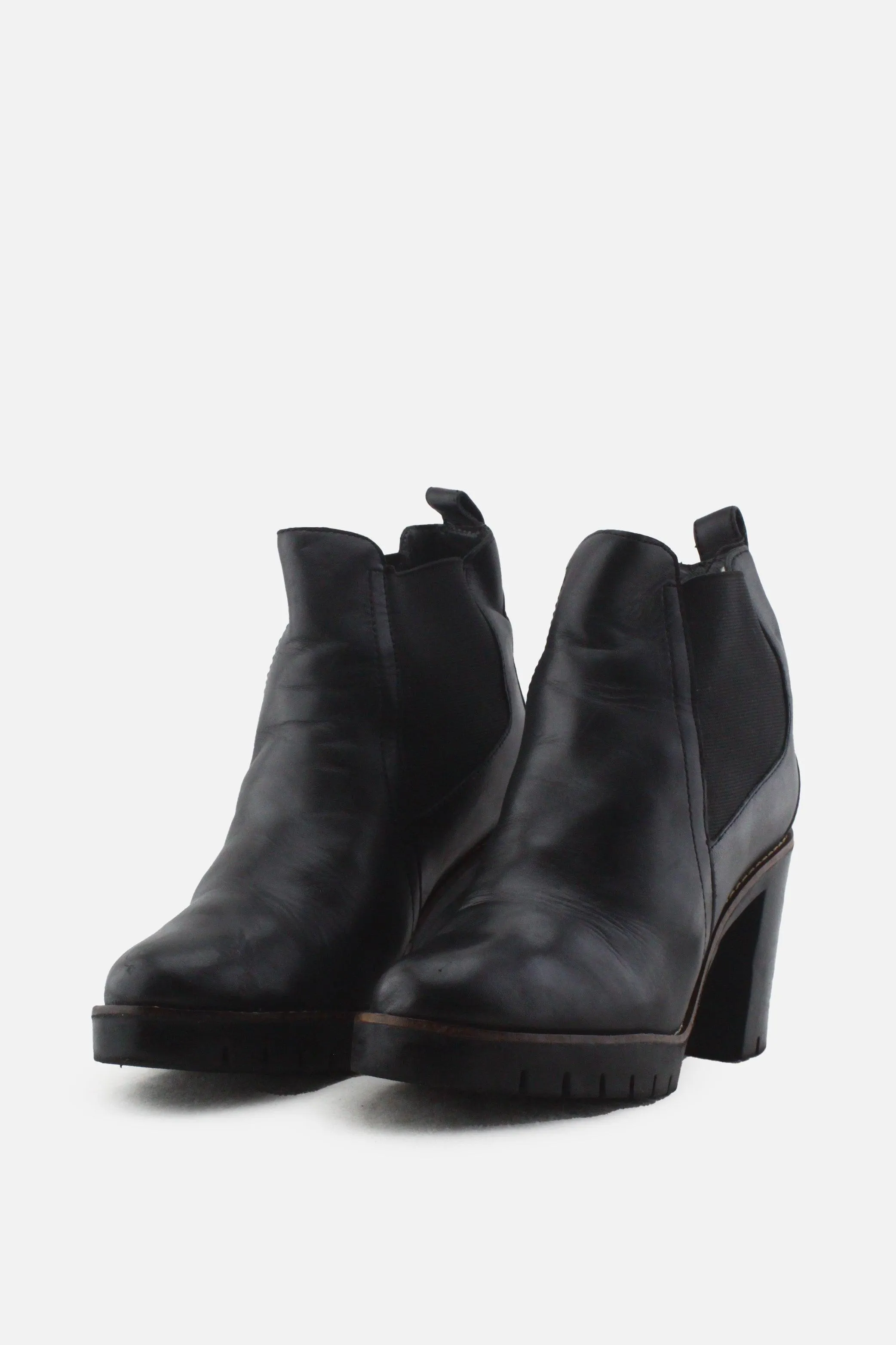 Tommy Hilfiger Stretchable Block Ankle Boots | 100% Authentic Leather