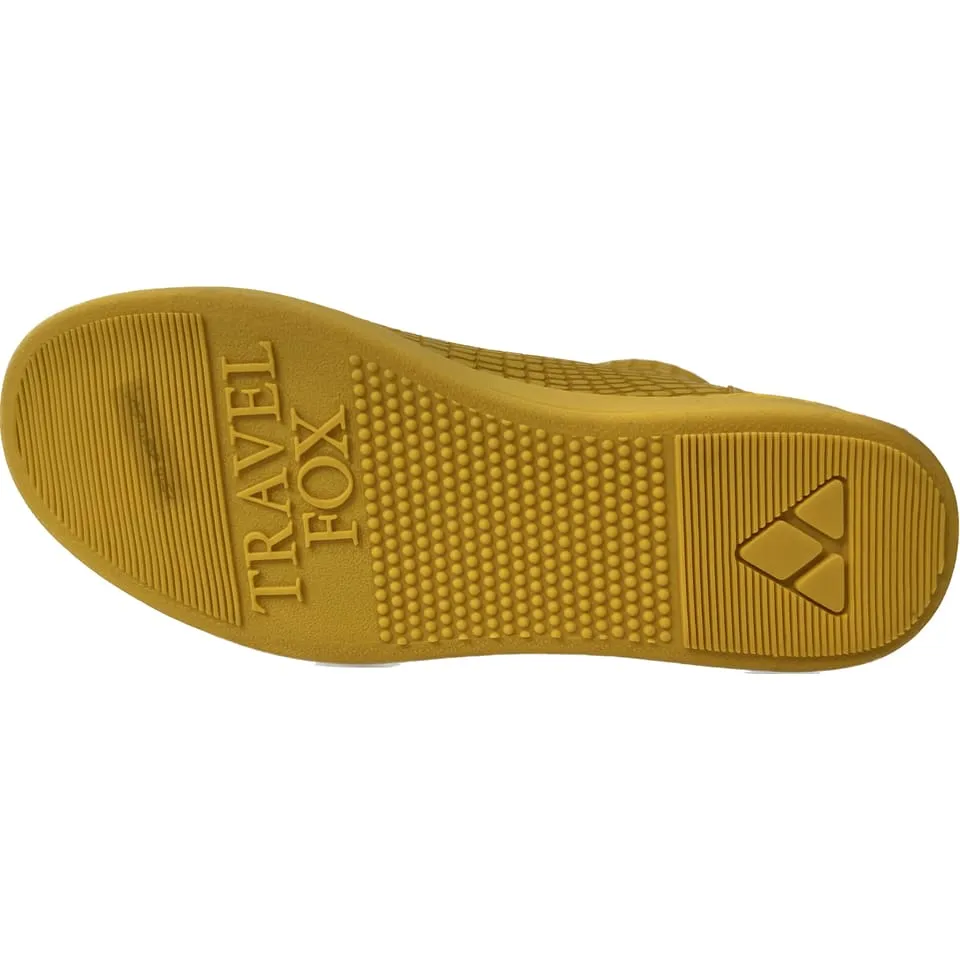 Travel Fox 900 Series Men's Yellow Snake Print Leather High Top Sneakers 916101-039
