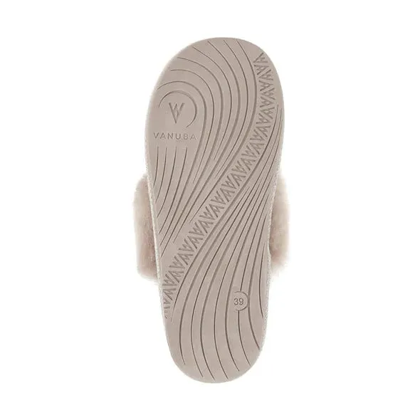 Vanuba hjemmesko til kvinder. Beige. Lammeskind. RumRum