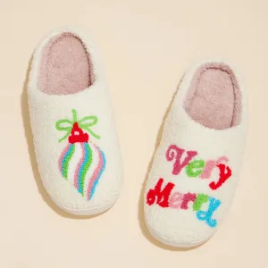 Very Merry Christmas Home Slippers