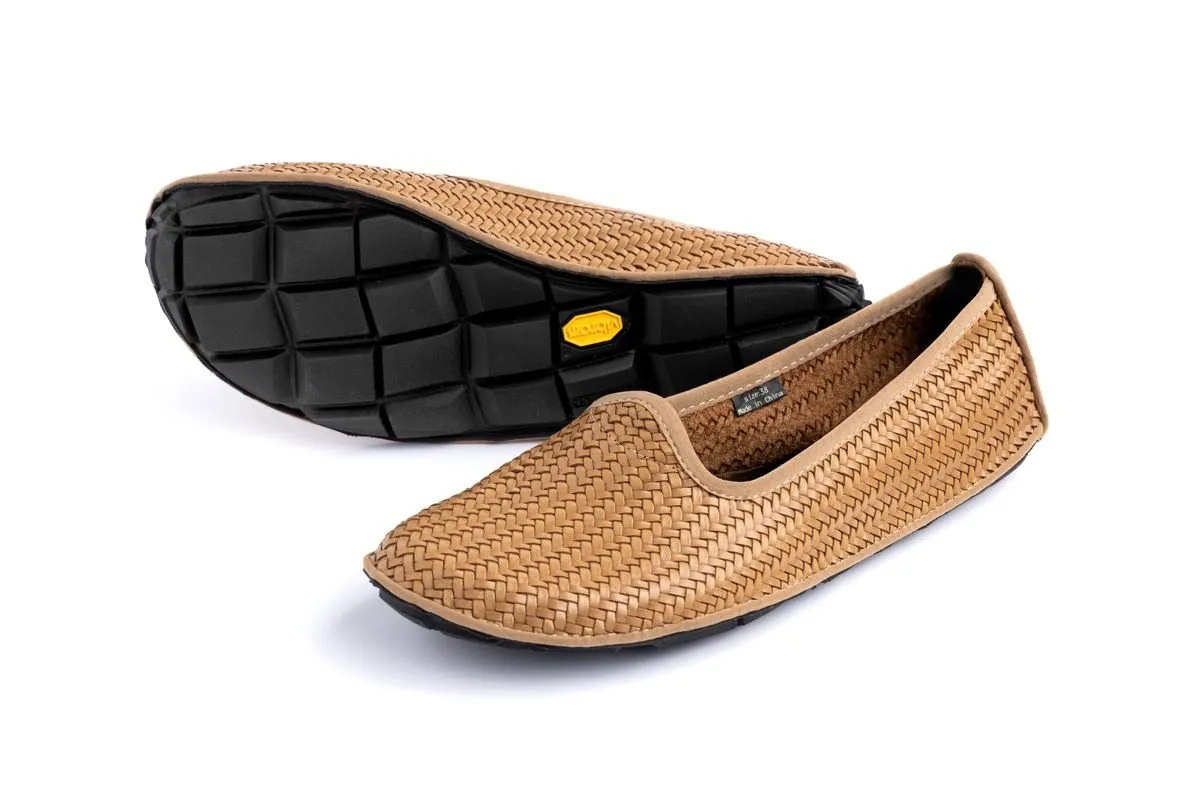 Vibram One Quarter MOC Ladies Minimalist Shoes Braided Leather Footwear