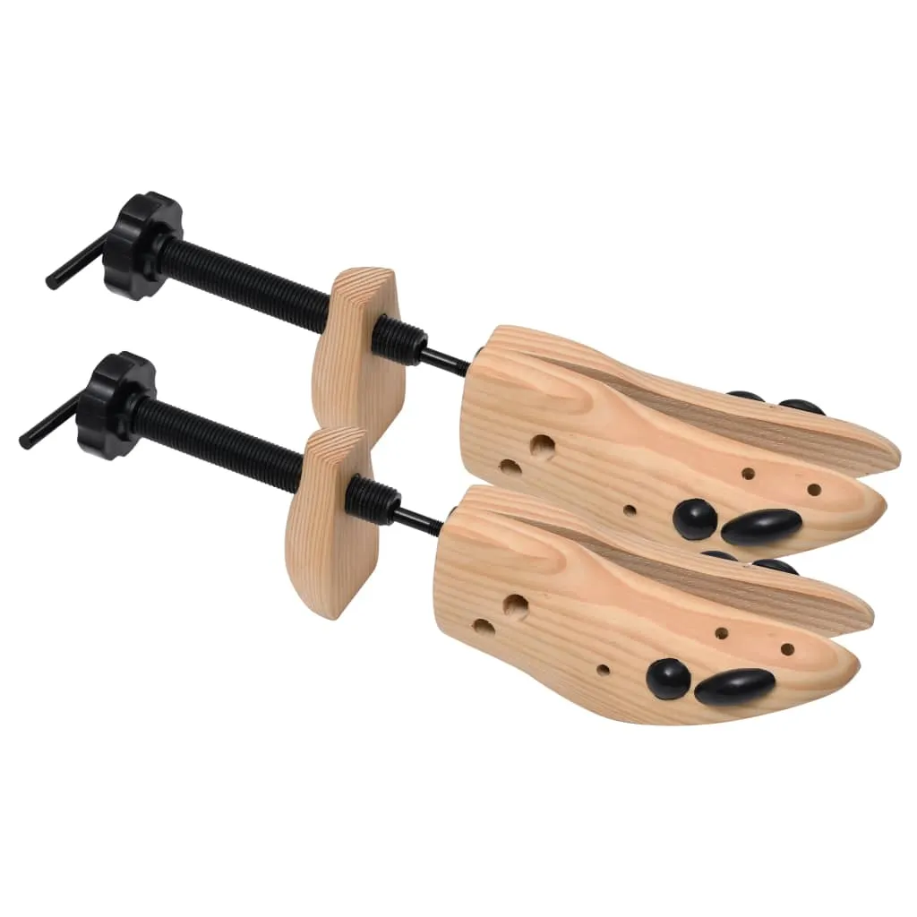 vidaXL Shoe Trees Size 41-46 Solid Pine Wood