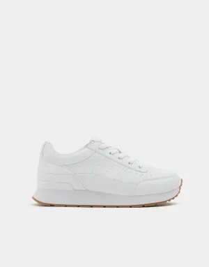 White platform plimsolls
