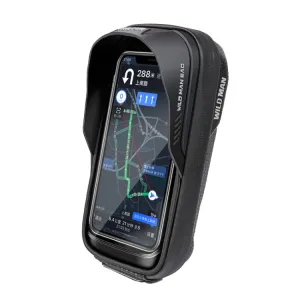 WILD MAN ES16 0.5L EVA Hard Shell Waterproof Touch Screen Bicycle Handlebar Bag(Black)