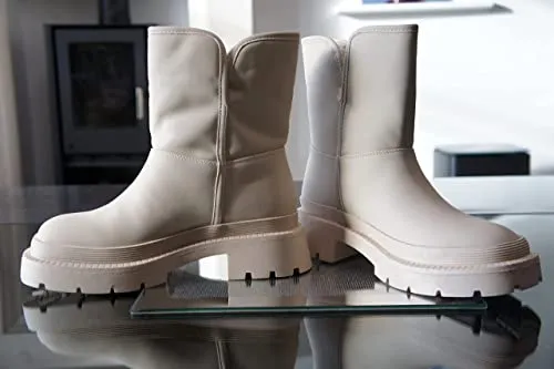 Women Faux Fur Winter Warm Ankle Boots Beige Style BG-908
