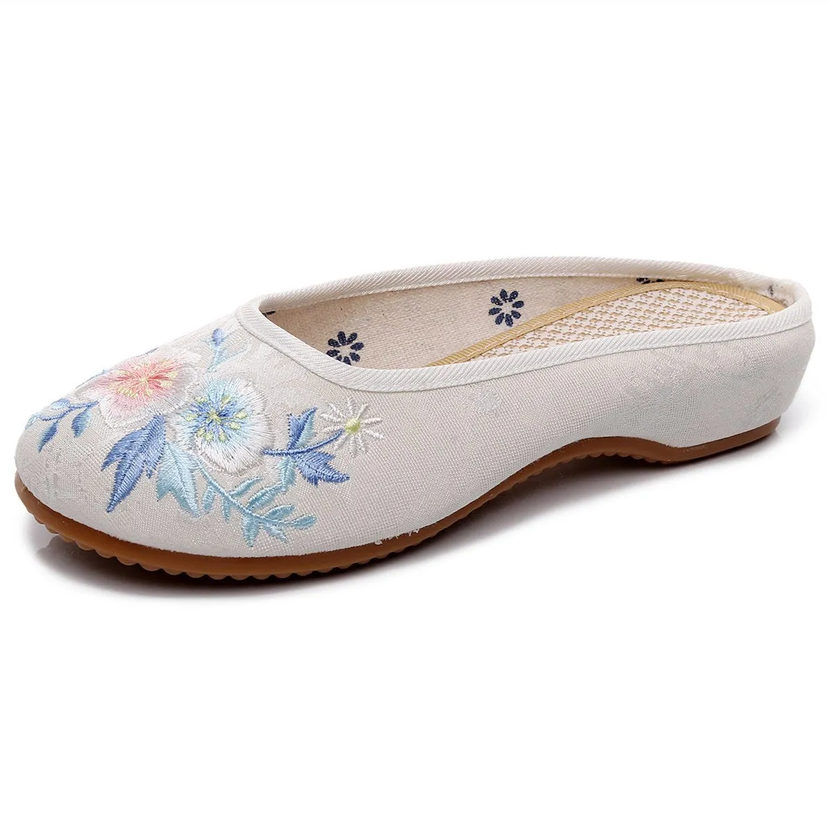 Women's Ancient Style Knitted Jacquard Fabric Ethnic Embroidered Slippers