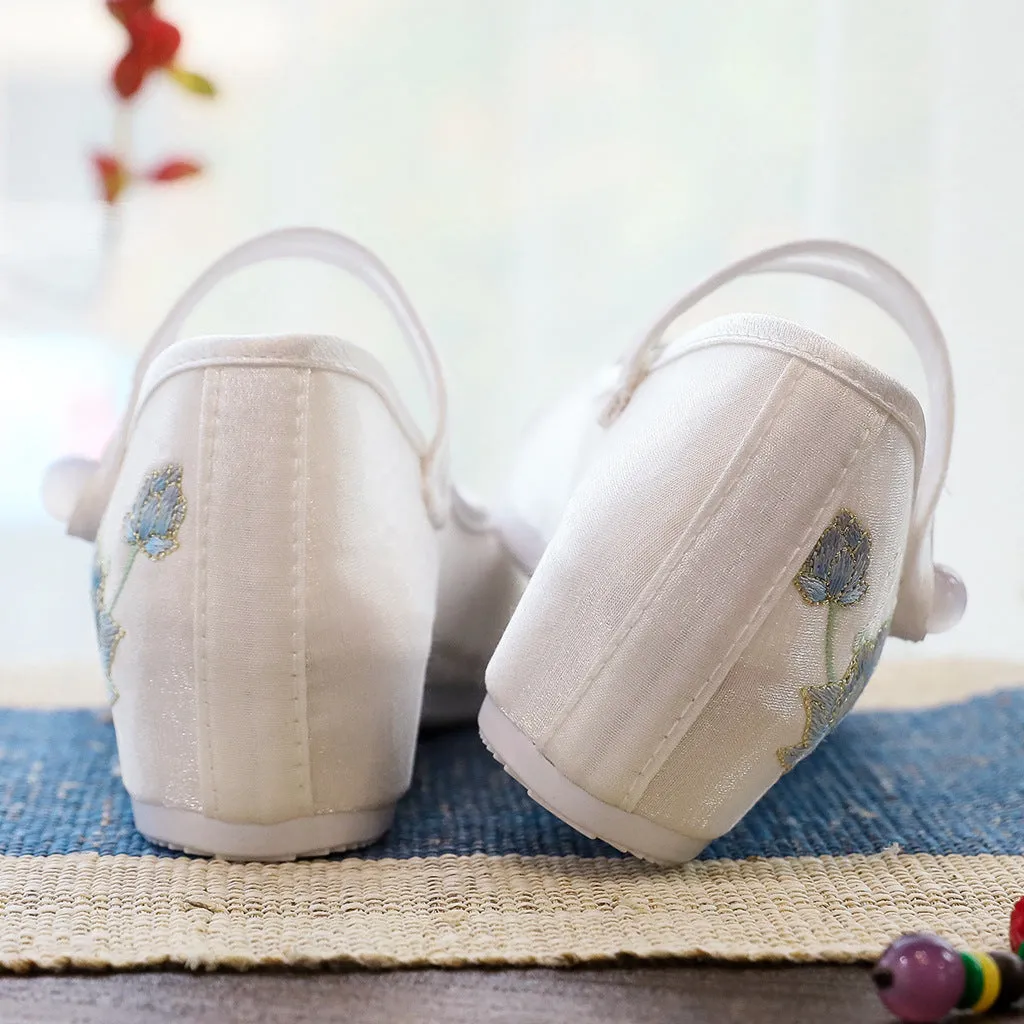 Women's Beijing Cloth Embroidered For Han Chinese Canvas Shoes