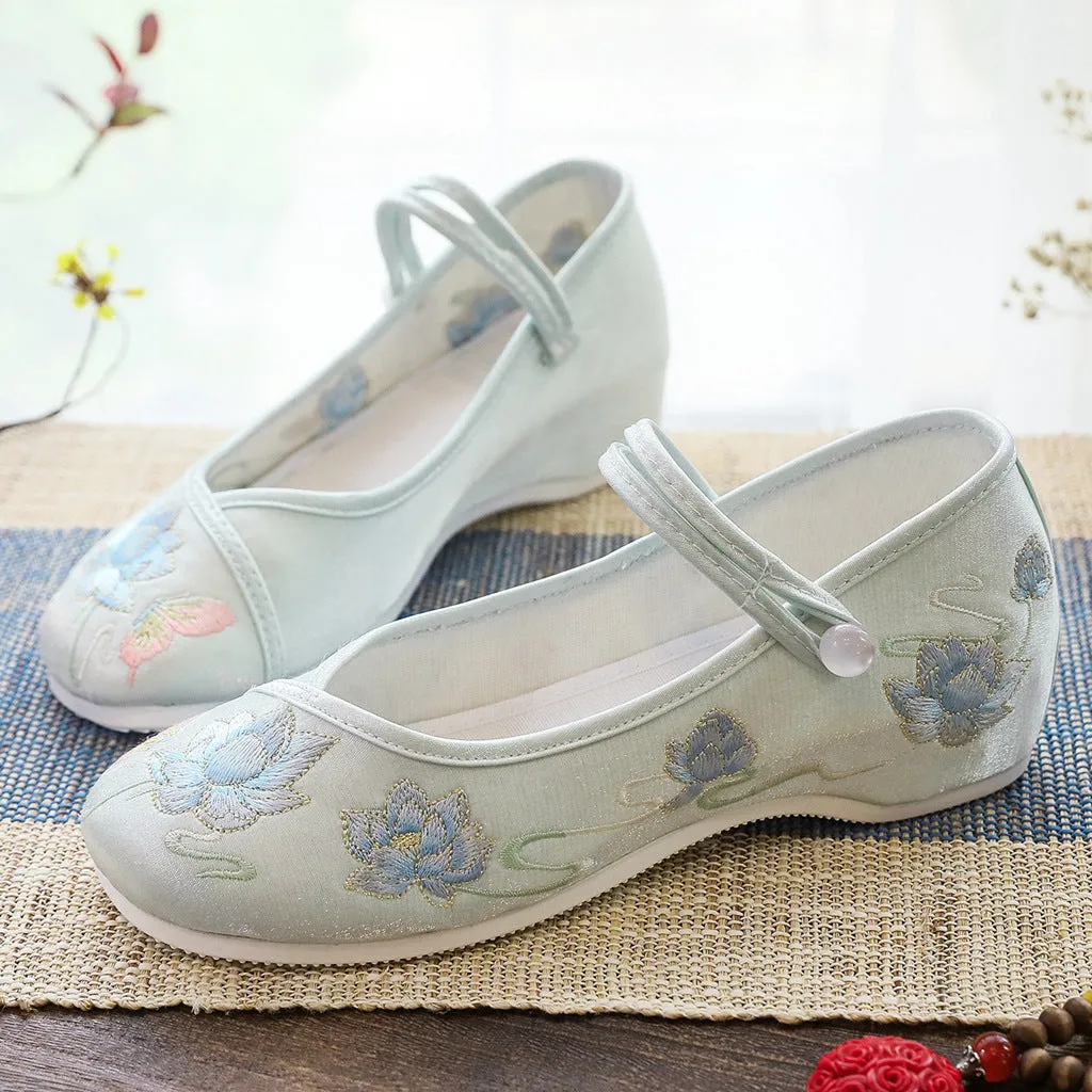 Women's Beijing Cloth Embroidered For Han Chinese Canvas Shoes