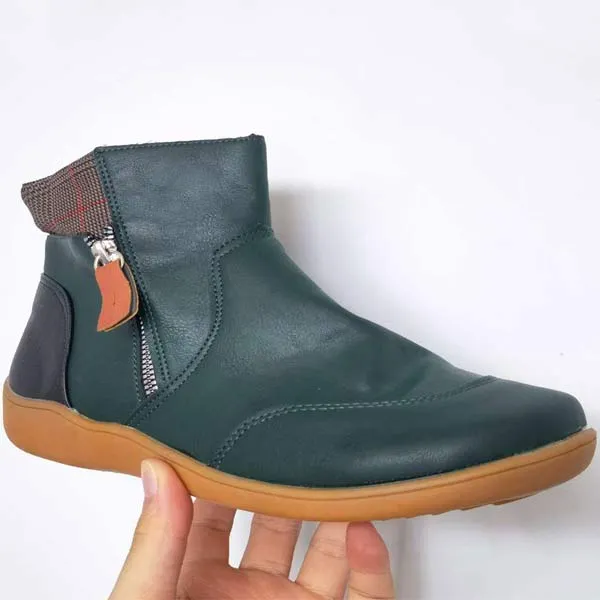 Women'S Flat Double Zip Booties 51282448C