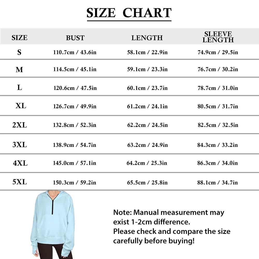 Women's Half Zip Cropped Hoodies Custom Face Colorful Fleece Athletic Pullover Hoodies with Pockets Thumb Hole