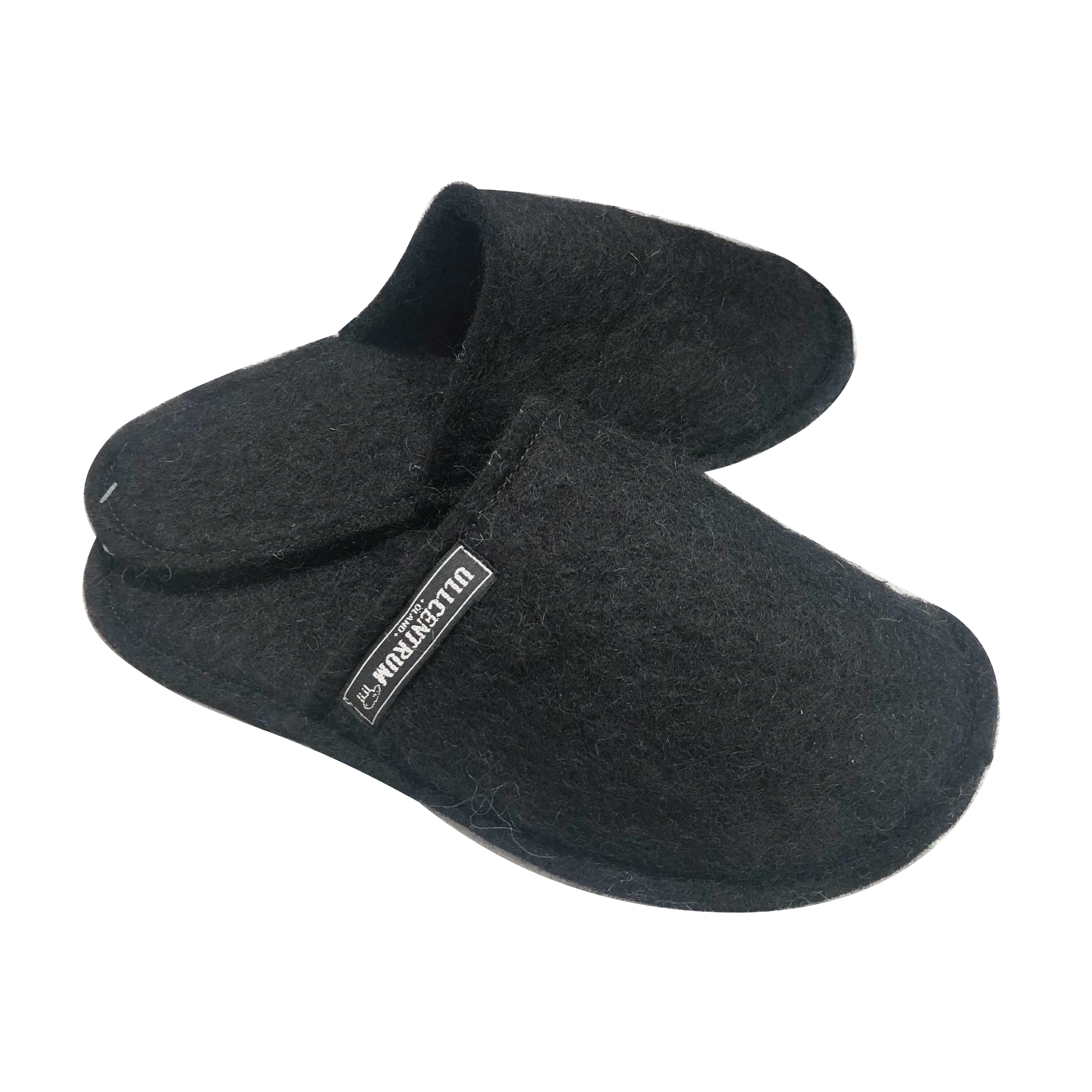 Wool Slippers - Black