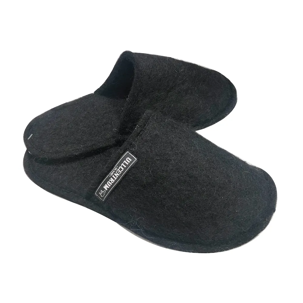 Wool Slippers - Black