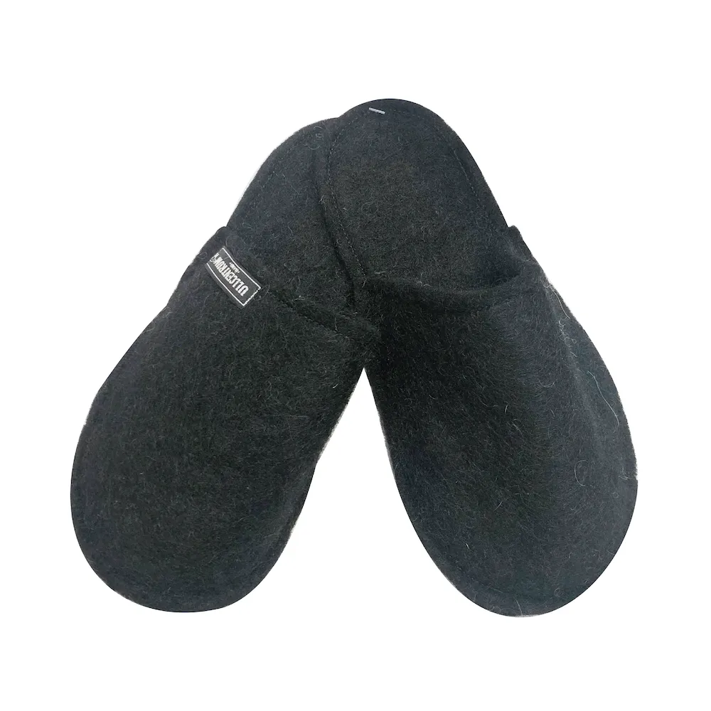 Wool Slippers - Black