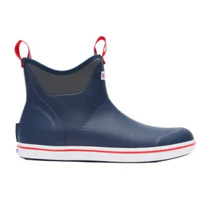 Xtratuf Ankle Deck Men's 6" Boots 22733 In Navy Red