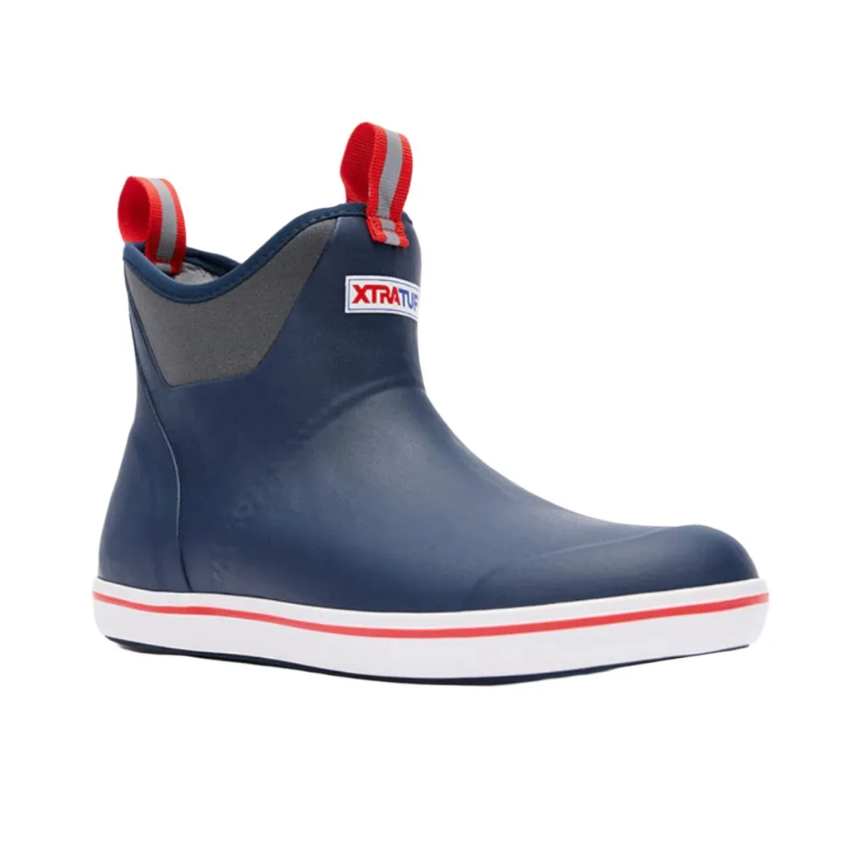 Xtratuf Ankle Deck Men's 6" Boots 22733 In Navy Red