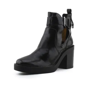 Zara Buckle Block Heels Ankle Boots | 100% Synthetic Leather