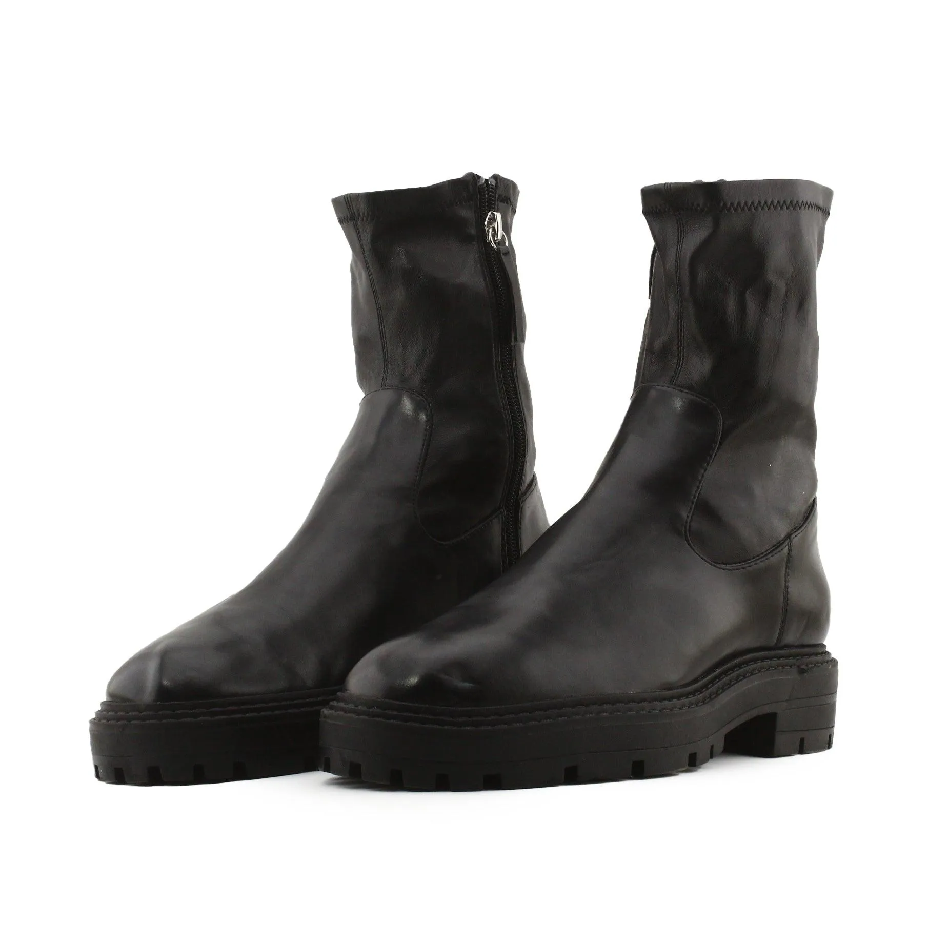 Zara Zipper Ankle Boots | 100% Authentic Leather