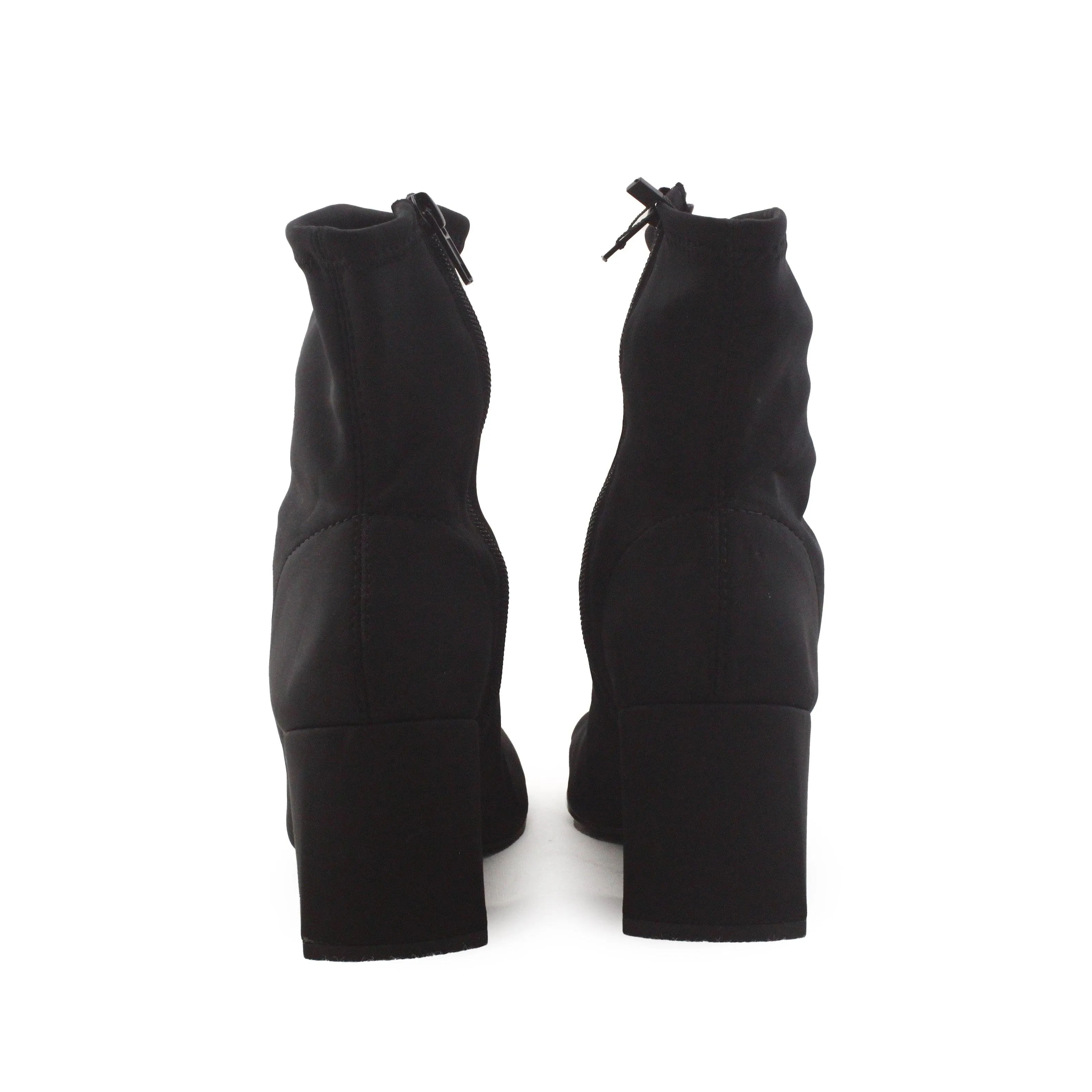 Zara Zipper Block Heels Sock Boots