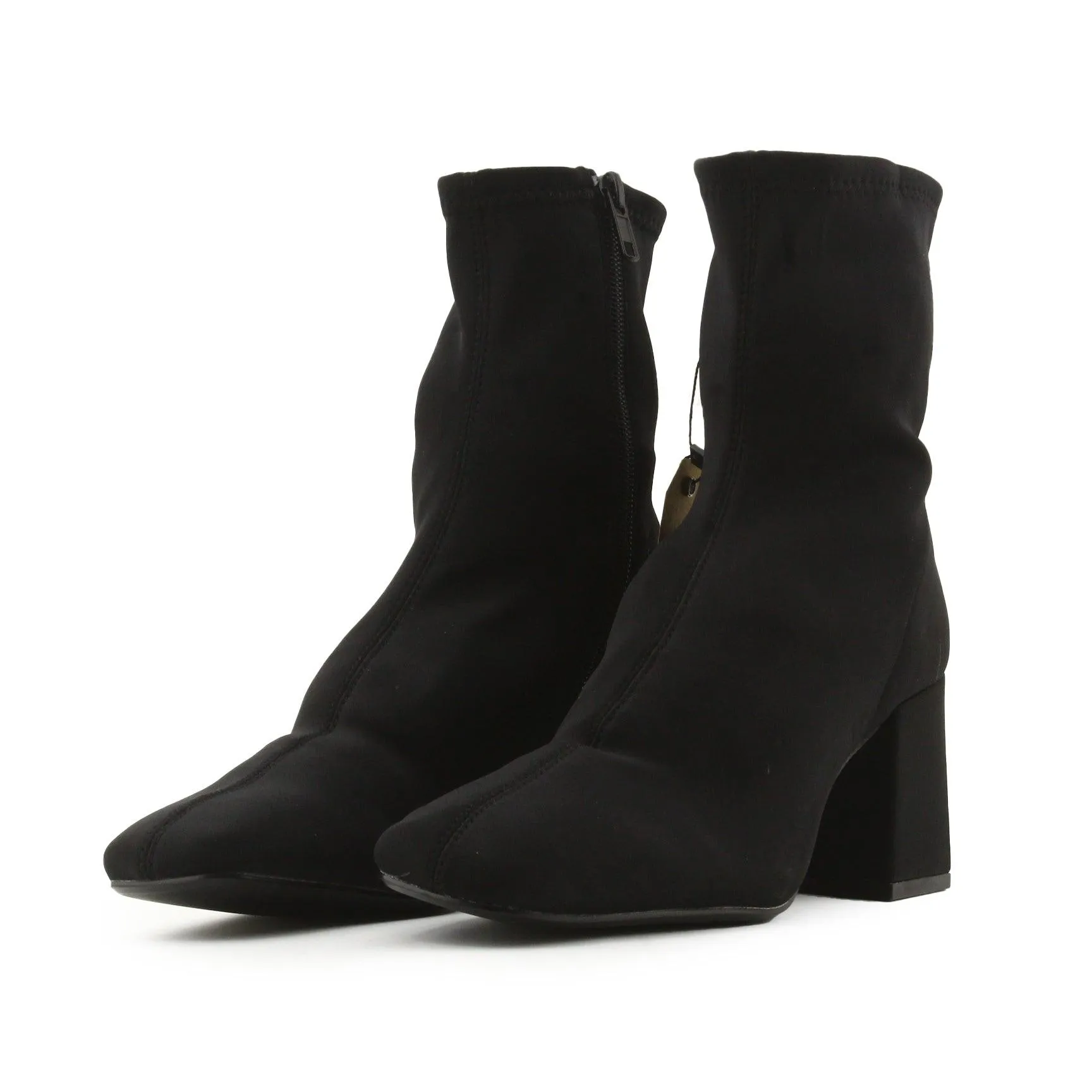Zara Zipper Platform Boots | Textile